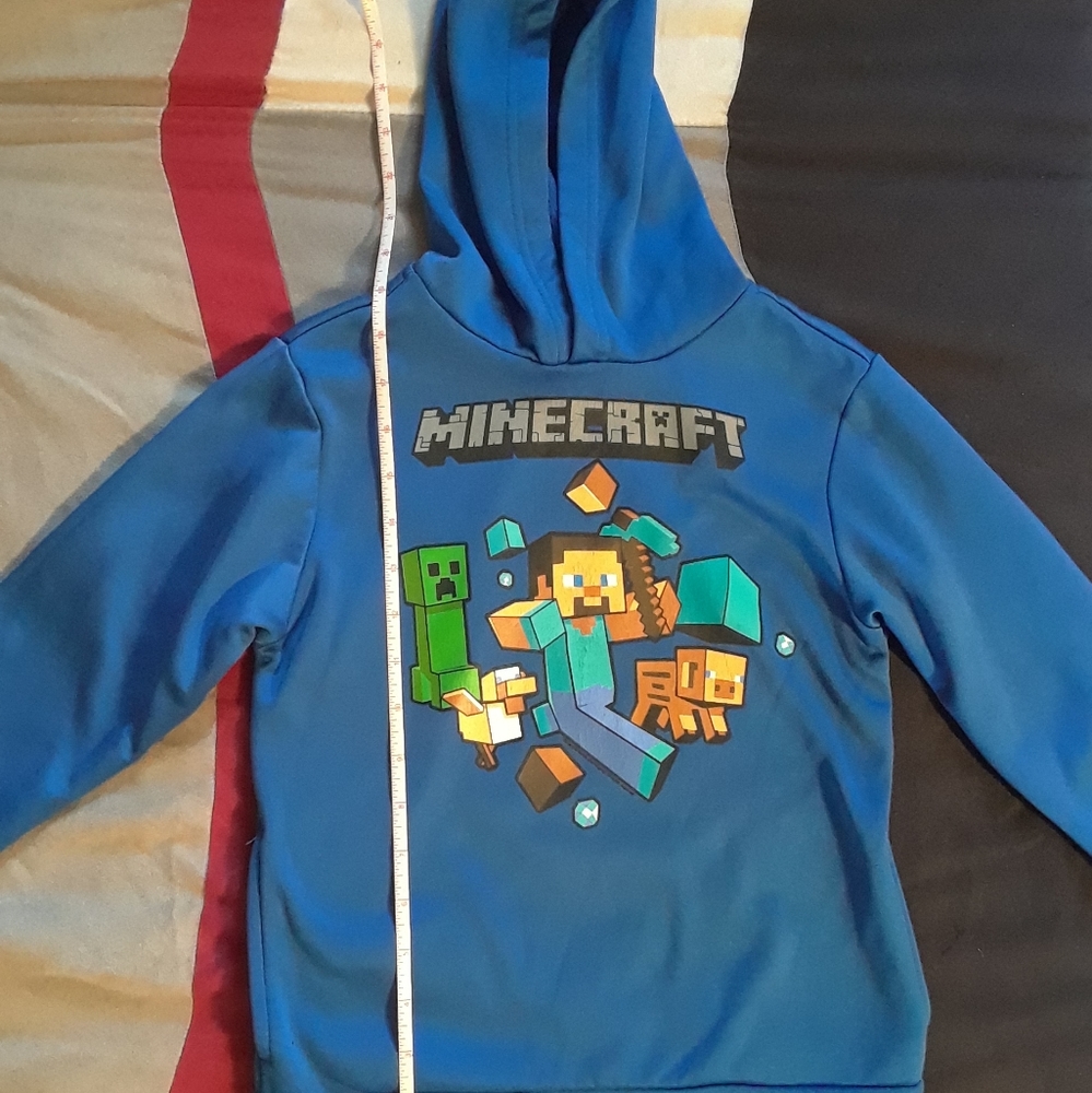 Boy's Blue Minecraft Pullover Hoodie